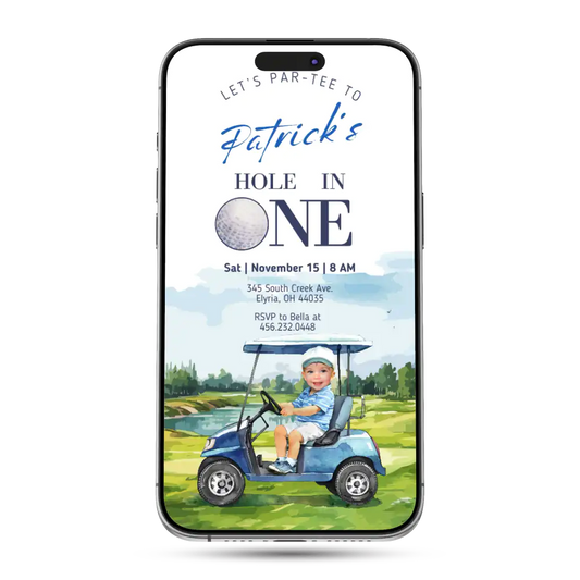 Golf Party Animated Birthday Invitation