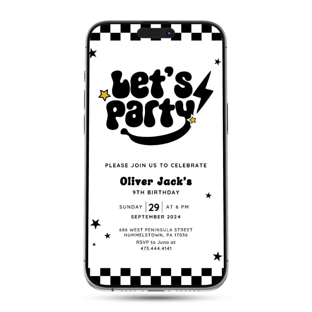Happy Dude Animated Birthday Invitation