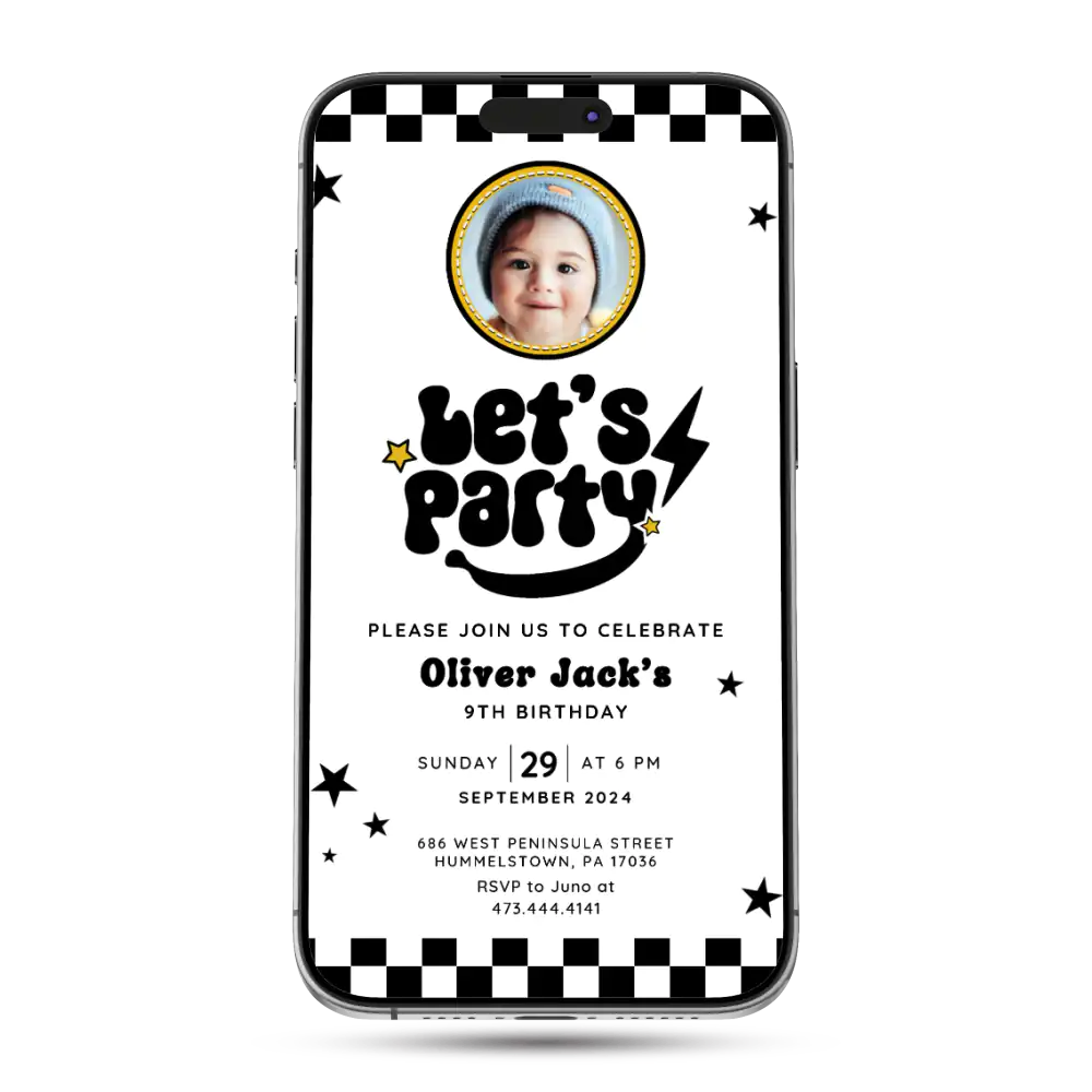 Happy Dude Animated Birthday Invitation