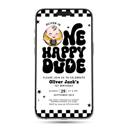 Happy Dude Animated Birthday Invitation