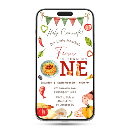 Pizza Party Animated Birthday Invitation